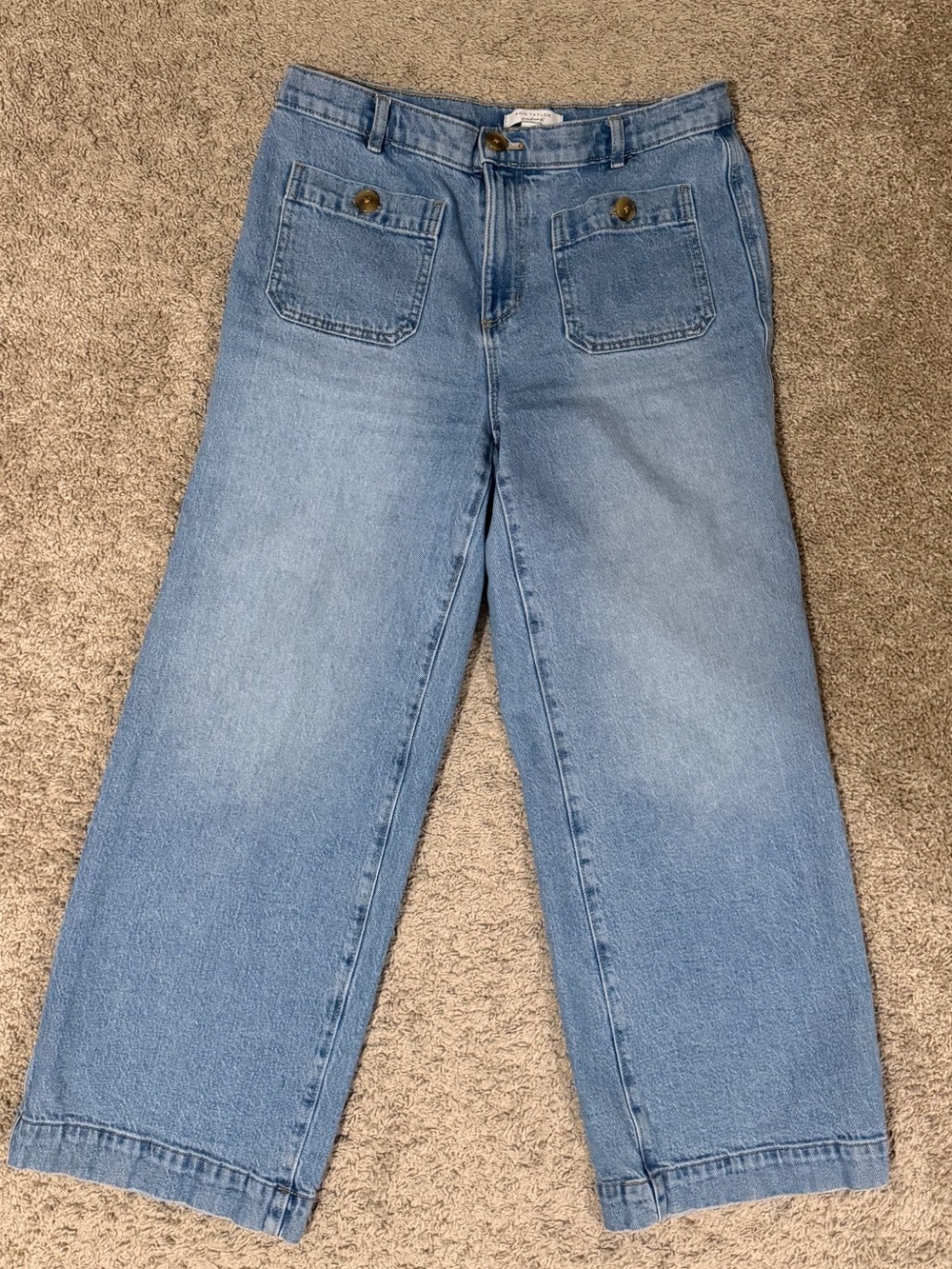 Ann Taylor Light Blue High-Rise Wide Leg Women’s Jeans